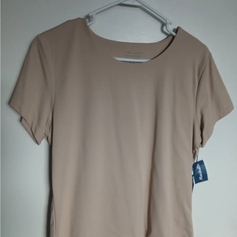 Tahari Women's Beige Short Sleeve Top